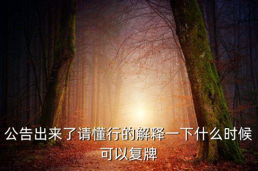 智慧松德什么時(shí)候復(fù)牌，000560各位大神知道啥時(shí)候復(fù)牌