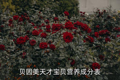 貝因美母嬰營養(yǎng)品是什么，貝因美天才寶貝營養(yǎng)成分表