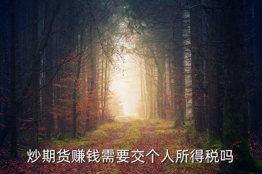 期貨贏利要交什么稅，炒期貨賺錢(qián)需要交個(gè)人所得稅嗎