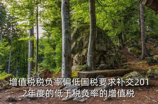 增值稅稅負(fù)率偏低國稅要求補交2012年度的低于稅負(fù)率的增值稅