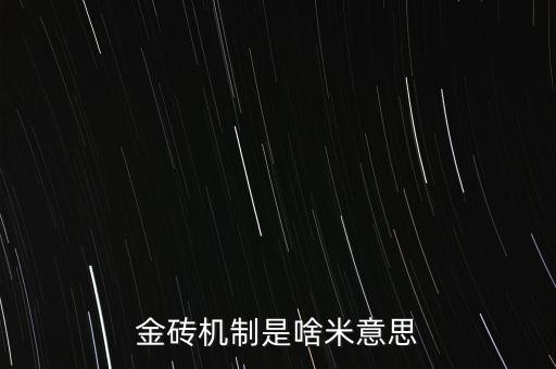 招商金磚是什么，金磚什么意思