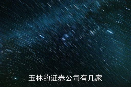 玉林有什么證券公司，玉林市那里有證券公司