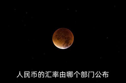 人民幣的匯率由哪個(gè)部門公布
