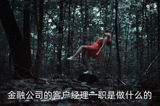 金融理財(cái)客戶經(jīng)理是干什么的，金融公司的客戶經(jīng)理一職是做什么的