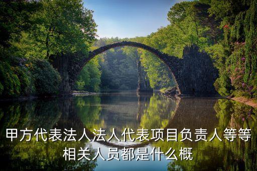 甲方代表法人法人代表項目負責(zé)人等等相關(guān)人員都是什么概