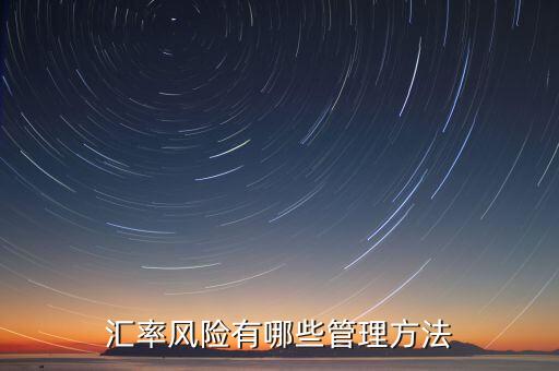 外匯風險管理策略主要包括有什么，匯率風險有哪些管理方法