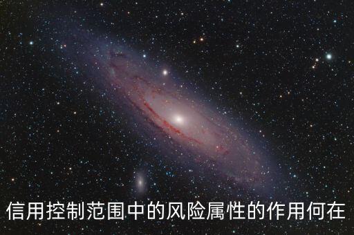 信用控制范圍中的風險屬性的作用何在