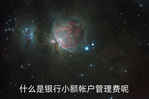 什么是小額管理費，什么是小額帳戶管理費