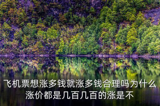 飛機票想漲多錢就漲多錢合理嗎為什么漲價都是幾百幾百的漲是不