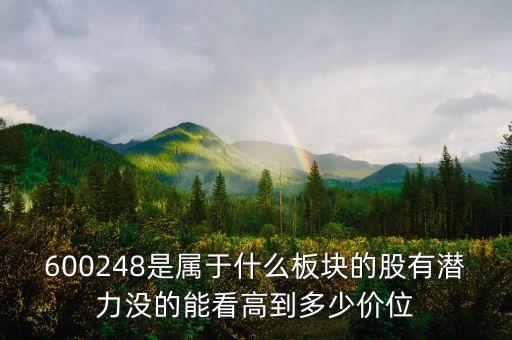 撫順特鋼屬于什么板塊，600248是屬于什么板塊的股有潛力沒的能看高到多少價位