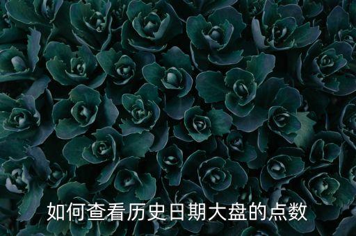 如何查看歷史日期大盤(pán)的點(diǎn)數(shù)