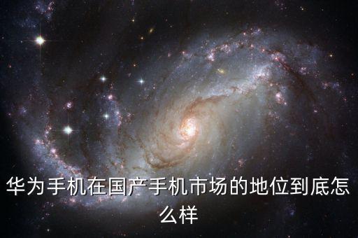 華為手機在國產(chǎn)手機市場的地位到底怎么樣