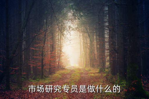 市場研究專員是做什么的