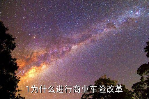 1為什么進(jìn)行商業(yè)車險(xiǎn)改革