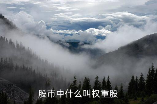 什么是權(quán)重股票，股市中什么叫權(quán)重股