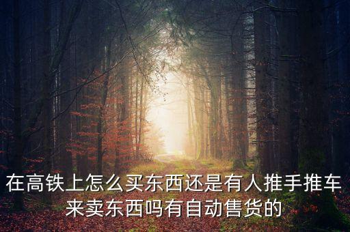 在高鐵上怎么買東西還是有人推手推車來賣東西嗎有自動售貨的