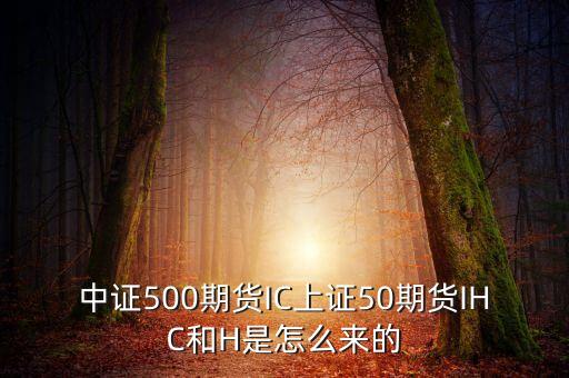 ic期貨是什么意思，股指期貨中的IHIFIC各是什么意思