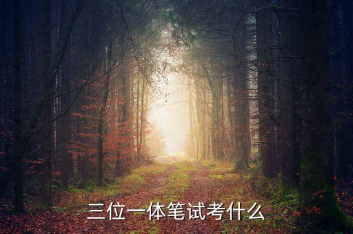 三位一體筆試考什么
