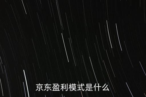 京東盈利模式是什么