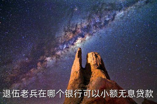 什么銀行可以軍人無利息貸款，退役軍人在那個銀行能有無息貸款