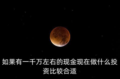 投資1000萬可以做什么，1000萬元做什么生意好