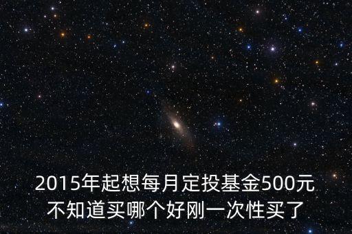 2015年起想每月定投基金500元不知道買哪個好剛一次性買了