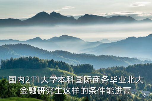 國內(nèi)211大學本科國際商務畢業(yè)北大金融研究生這樣的條件能進高