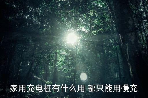 新國(guó)標(biāo)充電樁升級(jí)什么，家用充電樁有什么用 都只能用慢充
