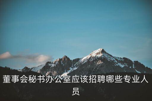 董事會秘書辦公室應(yīng)該招聘哪些專業(yè)人員