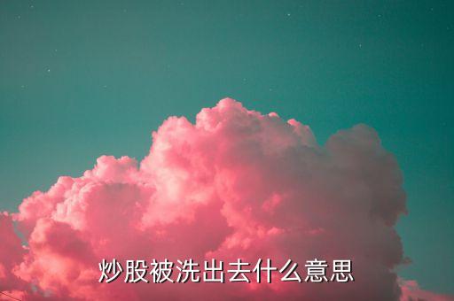 股市被洗出來是什么意思，炒股被洗出去什么意思