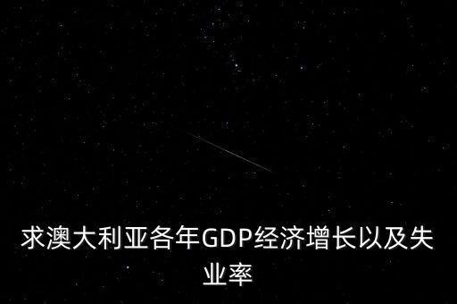 求澳大利亞各年GDP經(jīng)濟增長以及失業(yè)率