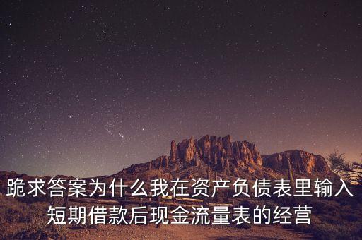 取得借款收到的現(xiàn)金為什么是負(fù)值，跪求答案為什么我在資產(chǎn)負(fù)債表里輸入短期借款后現(xiàn)金流量表的經(jīng)營