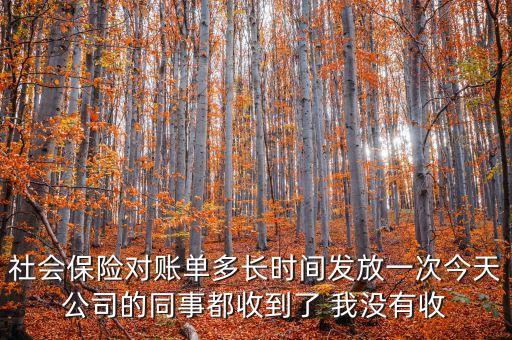 社會保險對賬單多長時間發(fā)放一次今天公司的同事都收到了 我沒有收