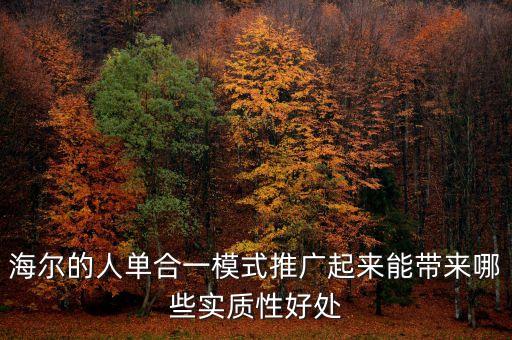 什么是海爾的人單合一的發(fā)展模式，海爾人單合一的六要素是什么