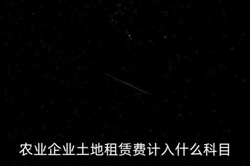 公司為農(nóng)業(yè)生產(chǎn)租地支付的租金記什么科目，農(nóng)業(yè)企業(yè)土地租賃費(fèi)計(jì)入什么科目
