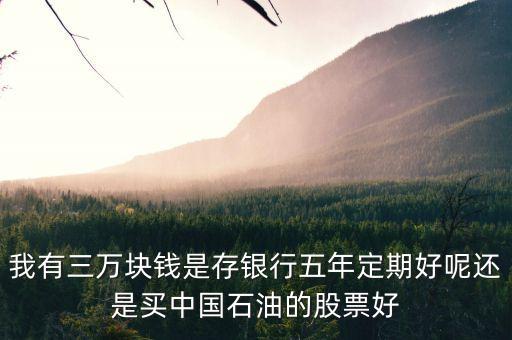 我有三萬塊錢是存銀行五年定期好呢還是買中國(guó)石油的股票好