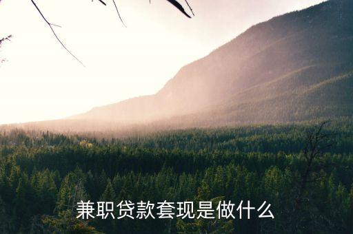 仁仁分期的兼職是什么，兼職貸款套現(xiàn)是做什么