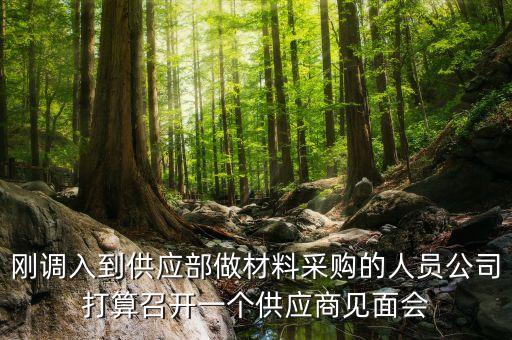 剛調(diào)入到供應(yīng)部做材料采購(gòu)的人員公司打算召開(kāi)一個(gè)供應(yīng)商見(jiàn)面會(huì)