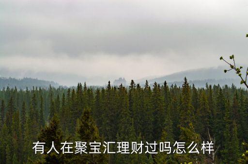 聚寶匯是什么理財產(chǎn)品，有人在聚寶匯理財過嗎怎么樣