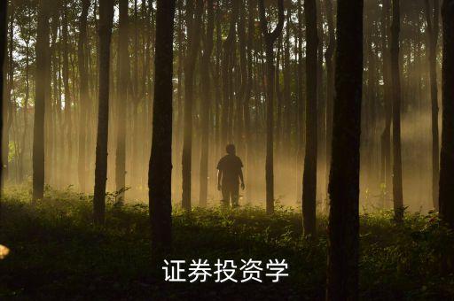 證券投資學(xué)