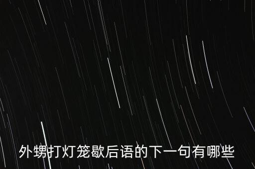 外甥打燈籠歇后語的下一句有哪些