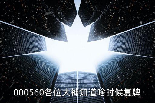 萬(wàn)向錢(qián)潮什么時(shí)候復(fù)牌，000560各位大神知道啥時(shí)候復(fù)牌