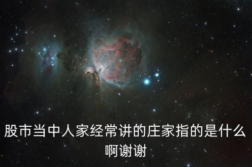 股市莊家是什么意思，股市中的莊家是什么意思