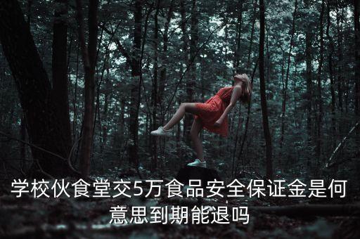學(xué)校伙食堂交5萬(wàn)食品安全保證金是何意思到期能退嗎