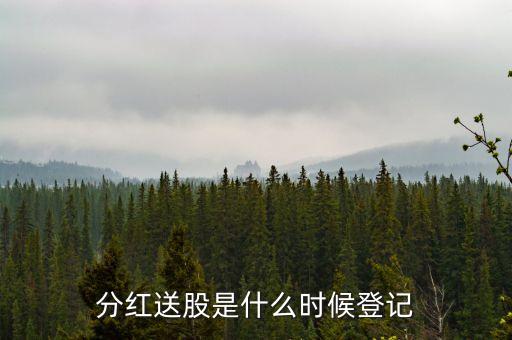 分紅送股是什么時候登記