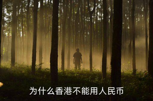 為什么政府不能管下香港，為什么香港不能用人民幣