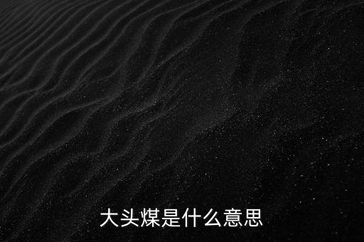大頭煤是什么煤，大頭煤是什么意思