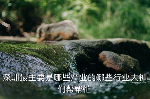五大行業(yè)是什么，深圳最主要是哪些產(chǎn)業(yè)的哪些行業(yè)大神們幫幫忙