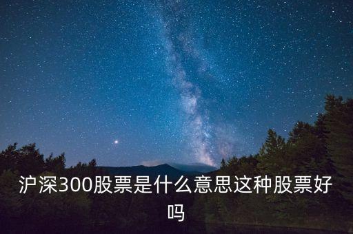 300股票是什么意思，300什么意思