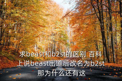 求beast和b2st的區(qū)別 百科上說(shuō)beast出道后改名為b2st 那為什么還有這